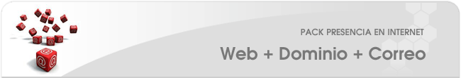 Pack Presencia en Internet (Web + Dominio + Correo)